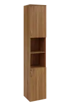 N 6 - 42DN kancelářská skříň, 2-dveřová/nika, pravá, 2150x400x400, ořech světlý